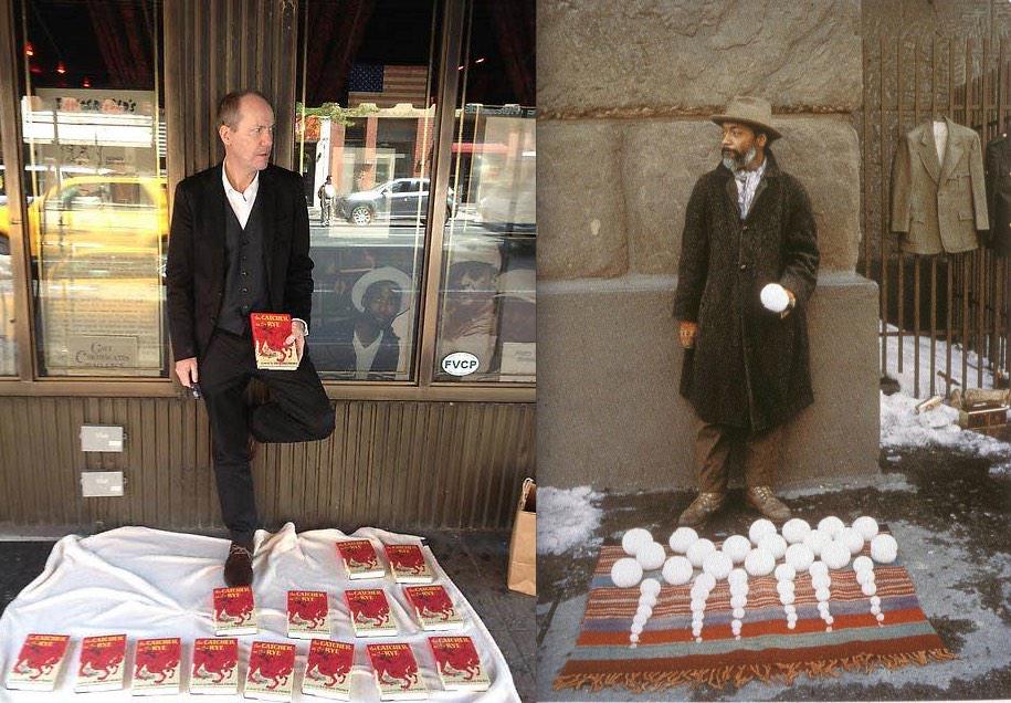 Richard Prince selling Catcher in the Rye and David Hammons selling snowballs