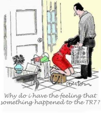 #triumph Yes i know it's not PC ... but it made me smile ..... Triumph TR7 #tr7 @thewedgeshop