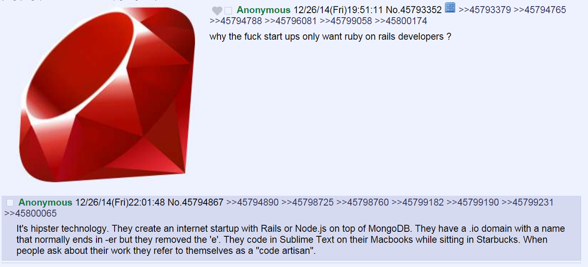 SamBehnam's tweet photo. Why startups use in Ruby on Rails? http://t.co/565lAlAWvW