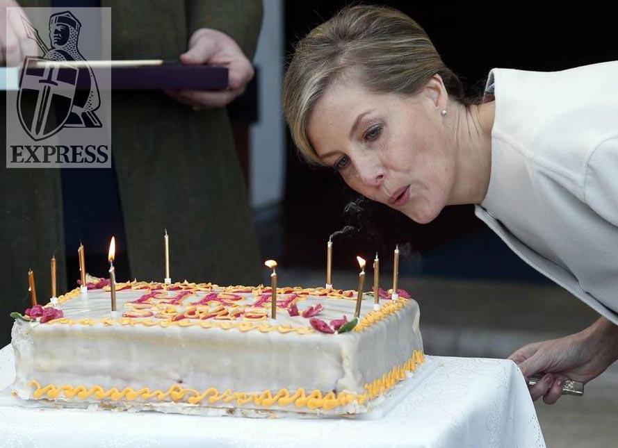 Happy Birthday! Countess of Wessex was presented with a huge cake for her 50th birthday today!
 