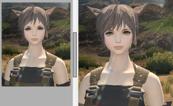 ももこ ミコッテの新髪型 ショート可愛いけど前髪の長さが残念で修正してみたらやっぱり長いほうが可愛いｗ Http T Co K7riemsweo