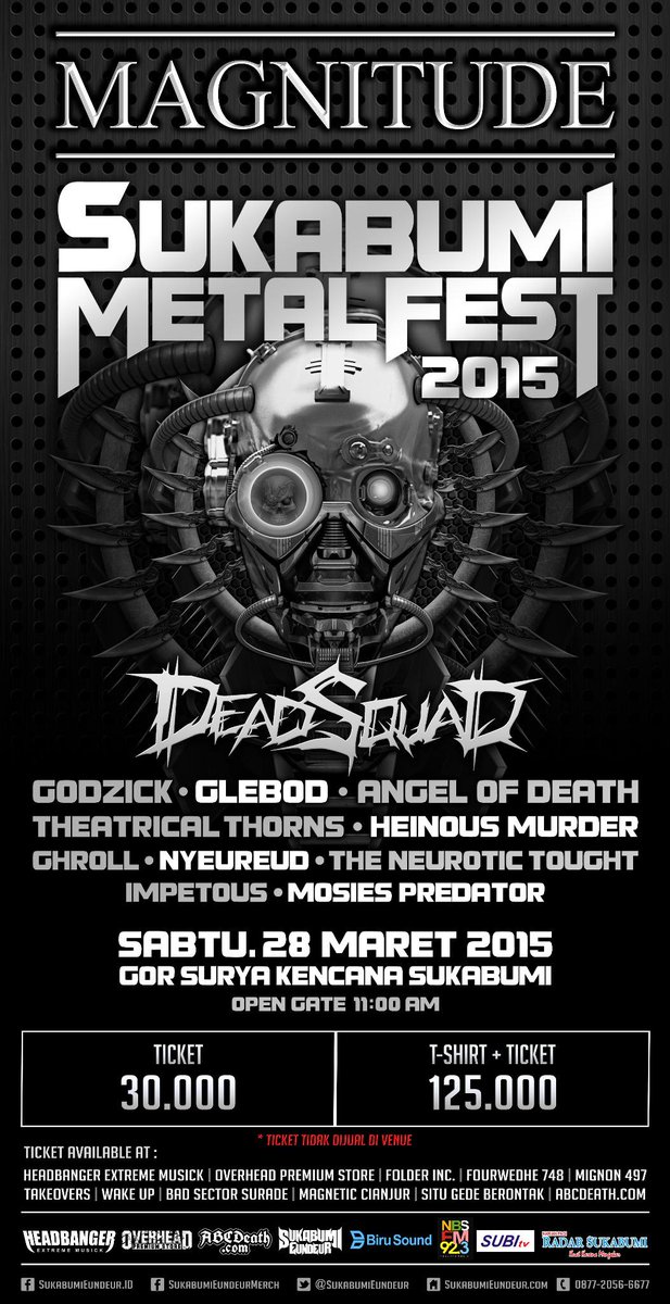 Band Technical Deathmetal Jakarta, Deadsquad jadi headliner event "SUKABUMI METALFEST" yg digelar 28 Maret nanti #UG