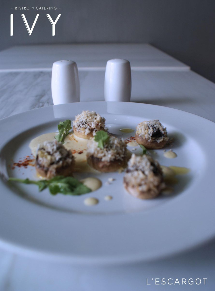 Our tasteful L'Escargot : Baked snails in mushrooms caps, herbs crusted, cream garlic sauce. #food #Foodporrn