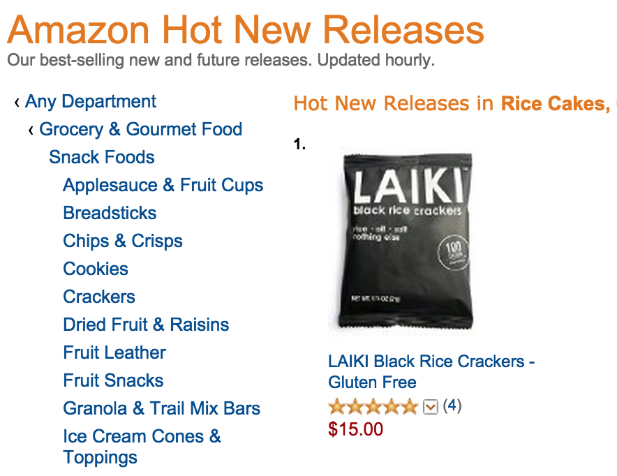 GrainsofWellnes's tweet photo. We're #1 in Amazon Hot New Releases! http://t.co/W2womPVjEf