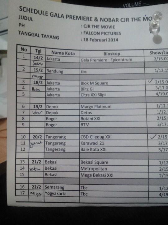baalebasalki's tweet photo. ERTE "@di3tr: Ni jadwal Premiere n Nobar w/ @CJRisCJR 
#CJRTheMovie http://t.co/OxwfssxAk3"