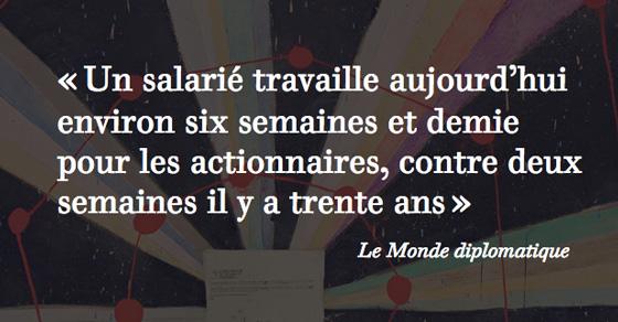 Un salarié travaille aujourd'hui + de 6 semaines pour les actionnaires, contre 2 semaines il y a 30 ans.
#austérité