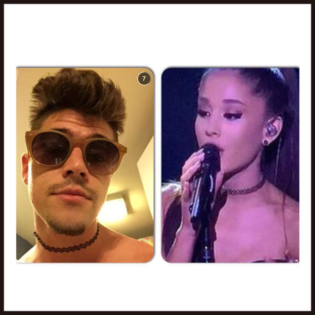 guacamellerz's tweet photo. I mean. They are identical. #Twins #ChokerSquad @ranceypants @ArianaGrande @FrankieJGrande ๐๐๐๐ http://t.co/N0mrvaN8VX