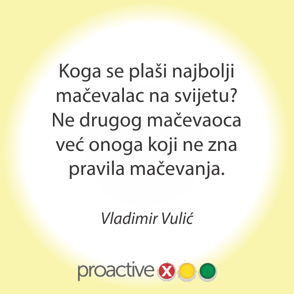 proaktivno's tweet photo. "Koga se plaši najbolji mačevalac na svijetu?" via @vulicvladimir
Podsjetnici #ProactiveX http://t.co/dKUQd8p4nU