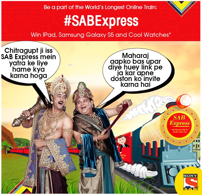 sabtv's tweet photo. Participate & get a chance to win iPad #SABTV #SABExpress
1. Visit: http://t.co/T0ozmy45VH
2. Invite your friends http://t.co/E0Z5pPNHUP