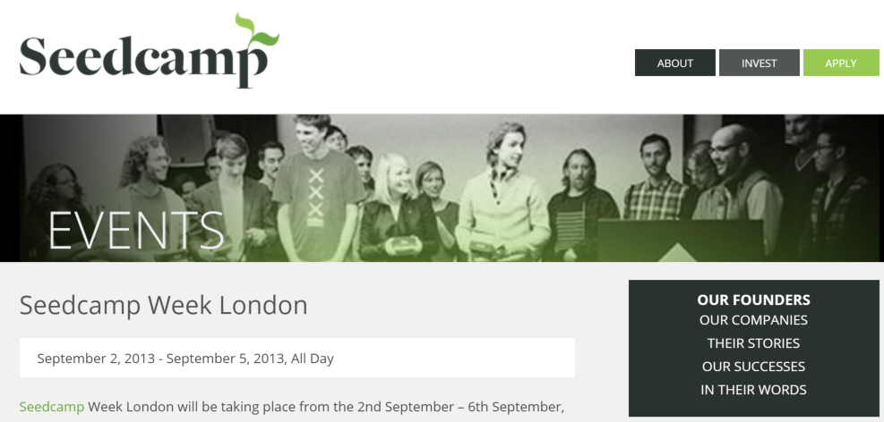 IvanMazour's tweet photo. Spotted a blast from the past.. From winning #seedhack to being a @seedcamp mentor in under 2 years. Not bad.. http://t.co/LiSJvrRN8a