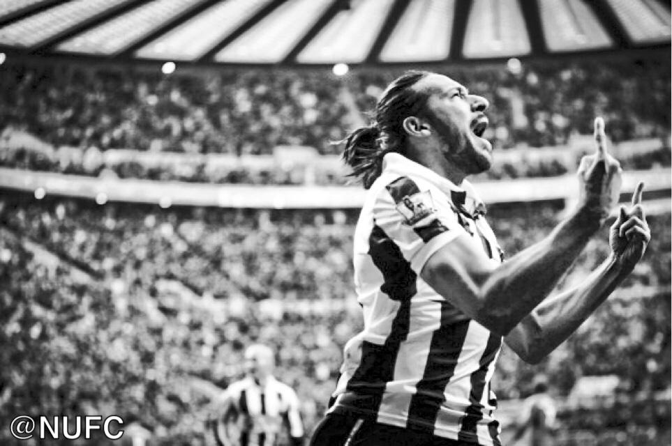 NUFC's tweet photo. ON THIS DAY: Two years ago @elgalgojonas and @ms_sissoko (2) scored in a dramatic 3-2 victory over @ChelseaFC at SJP. http://t.co/Rp9Odo4Gs8