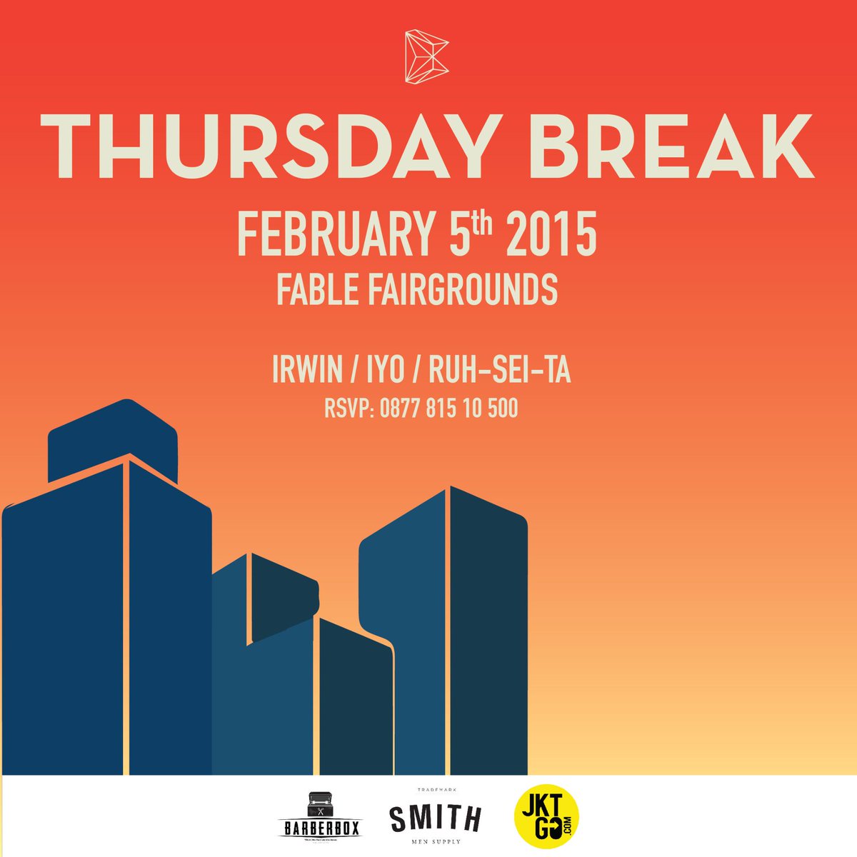 Spinning for you our finest DJs Iyo, Irwin Putra, and RuhSeiTa. 5th of February 2015, <a href="/FABLE_ALLin/">FABLE by ALL IN</a> #thursdaybreak