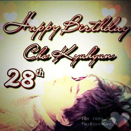 Happy birthday Cho Kyuhyun
SCH evil magnae.happy kyuhyun day 