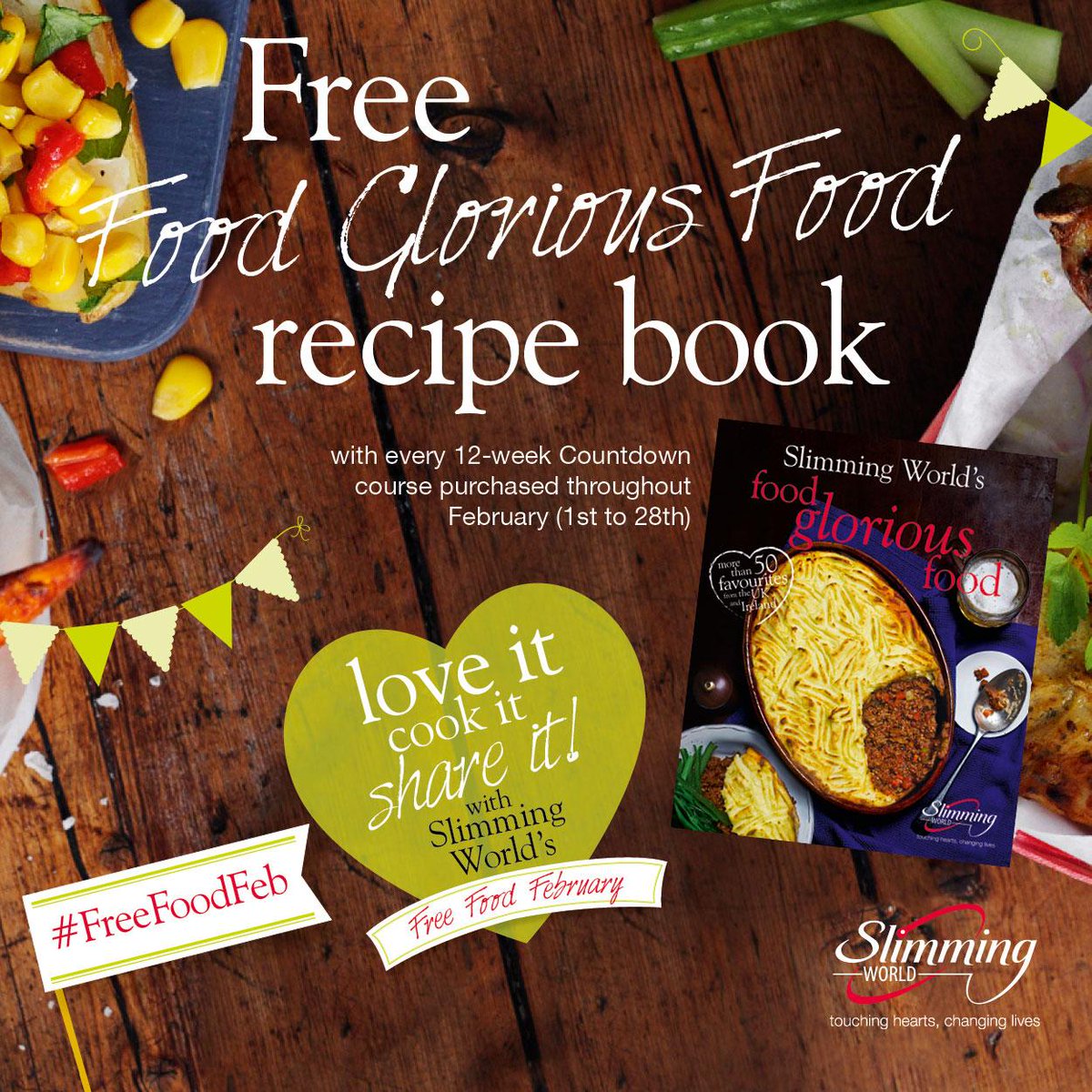 SlimmingWorld's tweet image. Buy a 12-week countdown &amp;amp; get our new #recipe book ‘Food Glorious Food’, packed with meal ideas, free! #FreeFoodFeb