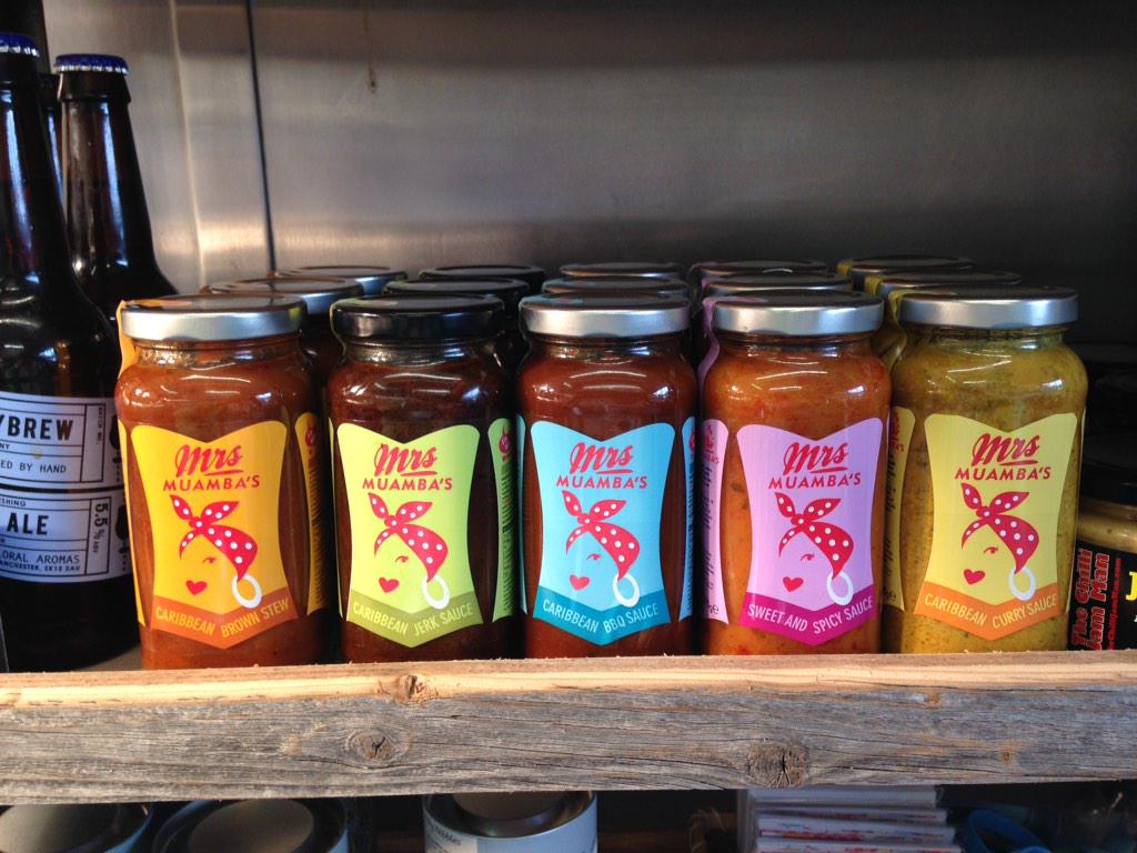 BradleysBakery's tweet photo. Look at our range of @MrsMuambas sauces . We are delighted to have them on sale in the bakery . http://t.co/5JWv2Y9FCD