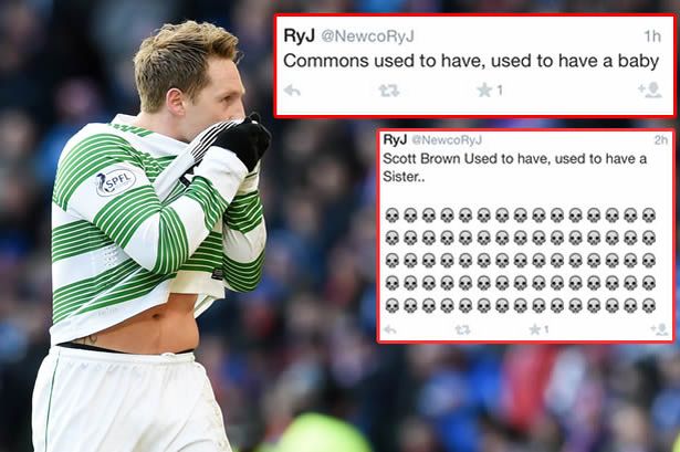Internet Troll Targets Kris Commons And Celtic Skipper Scott Brown After Old Firm Win The Daily Record Scoopnest