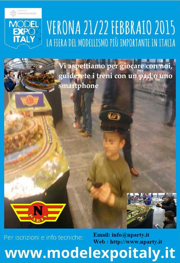 ModelExpoItaly's tweet image. NPARTY INSEGNA A GUIDARE UN TRENO CON LO SMARTPHONE #modelexpoitaly #modellismo Info su: goo.gl/f8KSkv