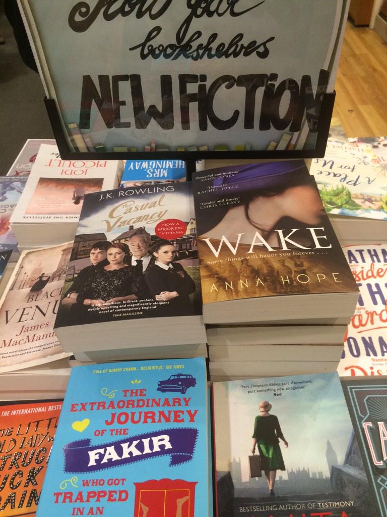 unwriteables's tweet image. Always good to see our @Anna_Hope 's #wakenovel at the top of the stack :-)
