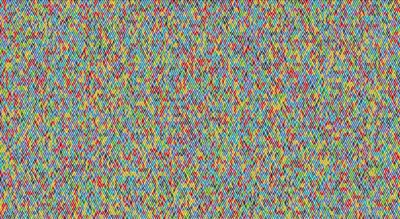 iamcatodo's tweet image. #10print in bash shell for((;;x=RANDOM%2+2571)){ printf "\e[1;$((RANDOM%7+40))m\U$x";} @REAS @nickmofo @samplereality