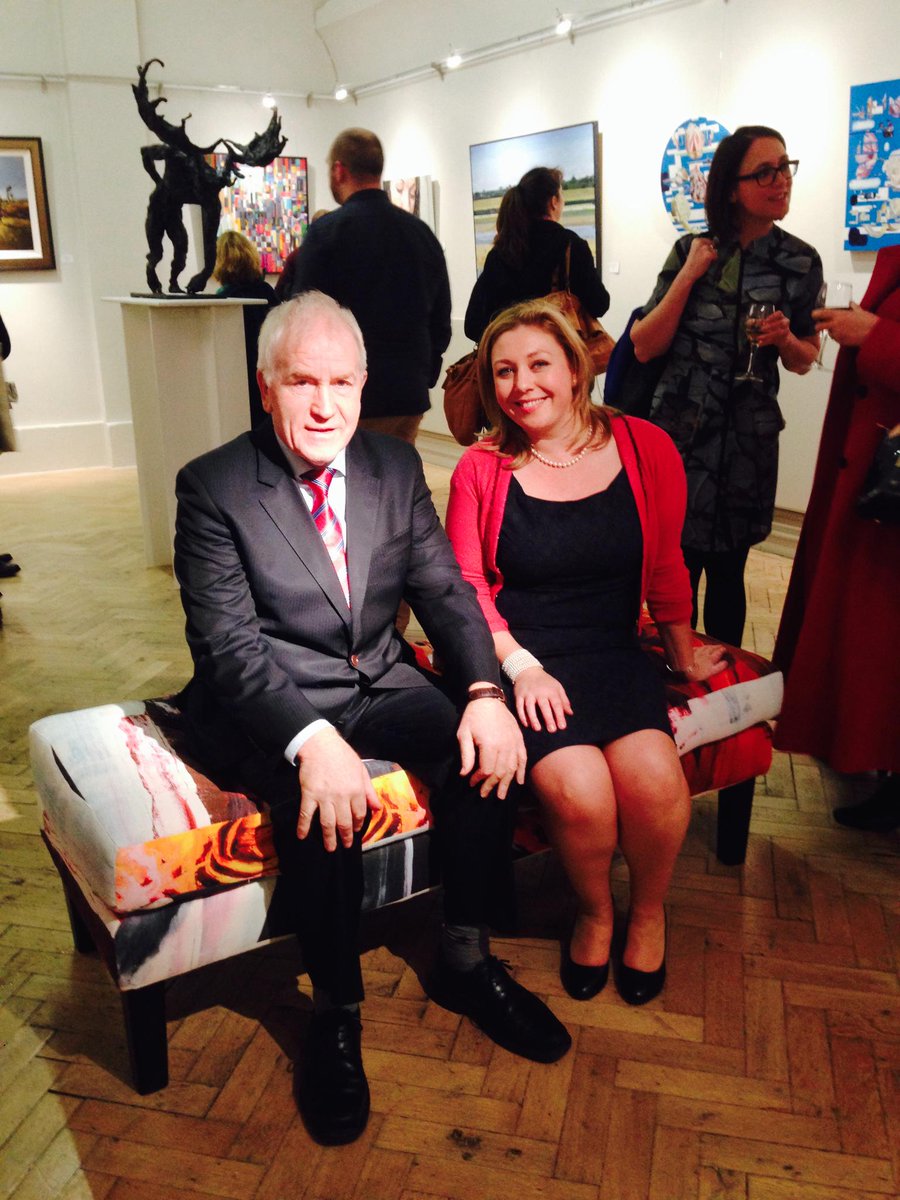 EdwinaBracken's tweet photo. Chatting with the #IrishMinisterforDiaspora #JimmyDeenihan @LondonIrish2015 sitting on part of #apriori installation http://t.co/neIoQ0CFGD