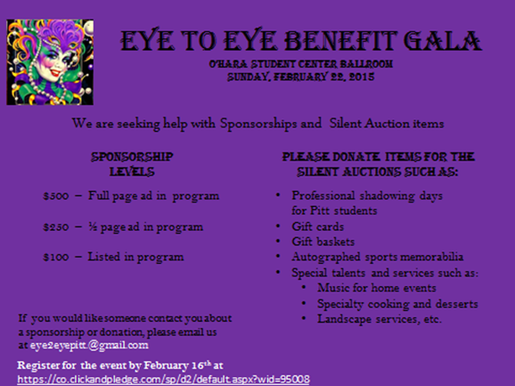 EyePitt's tweet photo. Not in Pittsburgh, but still want to support @E2ENational? Sponsor us or donate an item!  http://t.co/jFEOyRvlfg http://t.co/oLqEDGOCxC