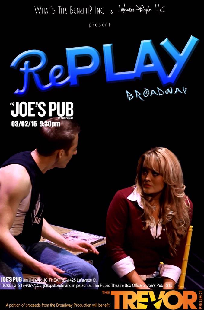WhatsTheBenefit's tweet photo. ‼️#SOEXCITED! WTB & @TrevorProject on #Broadway‼️
⭐️#BroadwayPreview @JoesPub
http://t.co/htvGPqTHuz
@tyleroakley💜 http://t.co/fgNavzBFB6