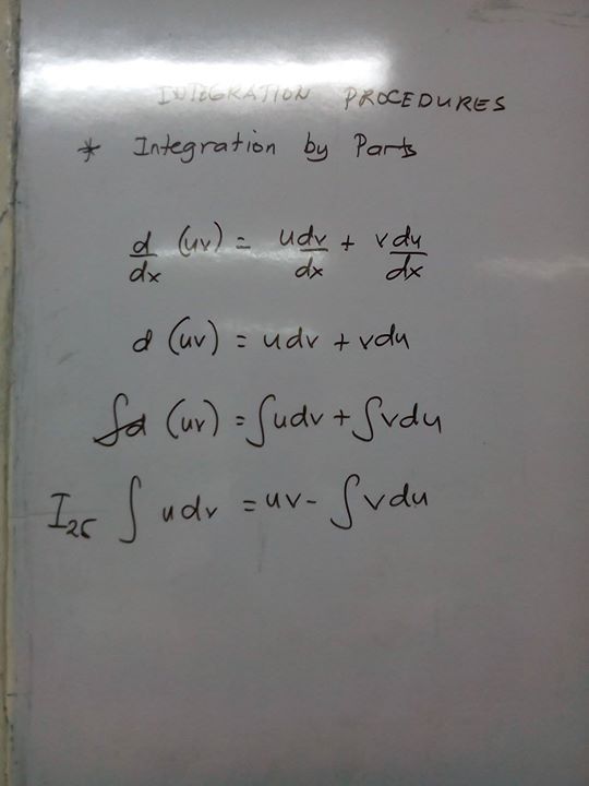 maxangelo987's tweet image. ∫uv=uv-∫ vdu #Math5 facebook.com/photo.php?fbid…