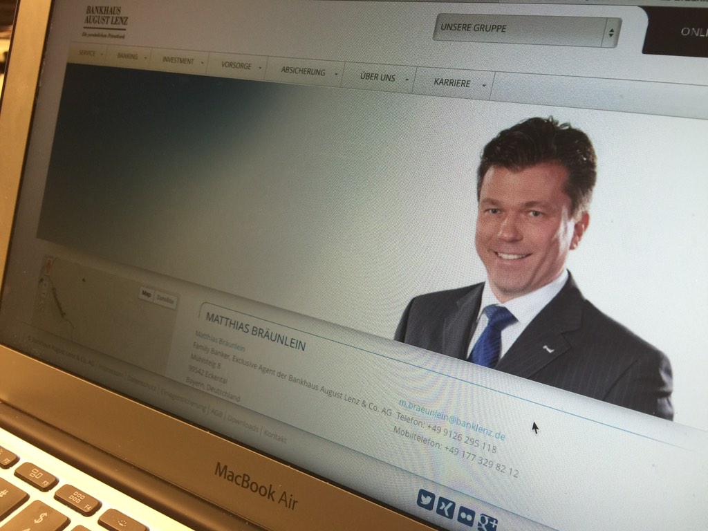 Personal #Marketing: #FamilyBanker <a href="/matzebraeunlein/">Matthias Bräunlein</a> @Banklenz - Die persönlichste Privatbank banklenz.de/familybanker-u…