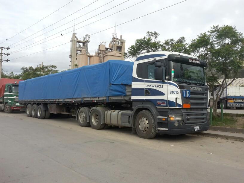 HenderBaza's tweet photo. @ScaniaGroup #Scania this is #Bolivia "Strait of Tiquina" lake Titicaca route Copacabana Greetings from SucreBolivia http://t.co/BBFbbRHZc9