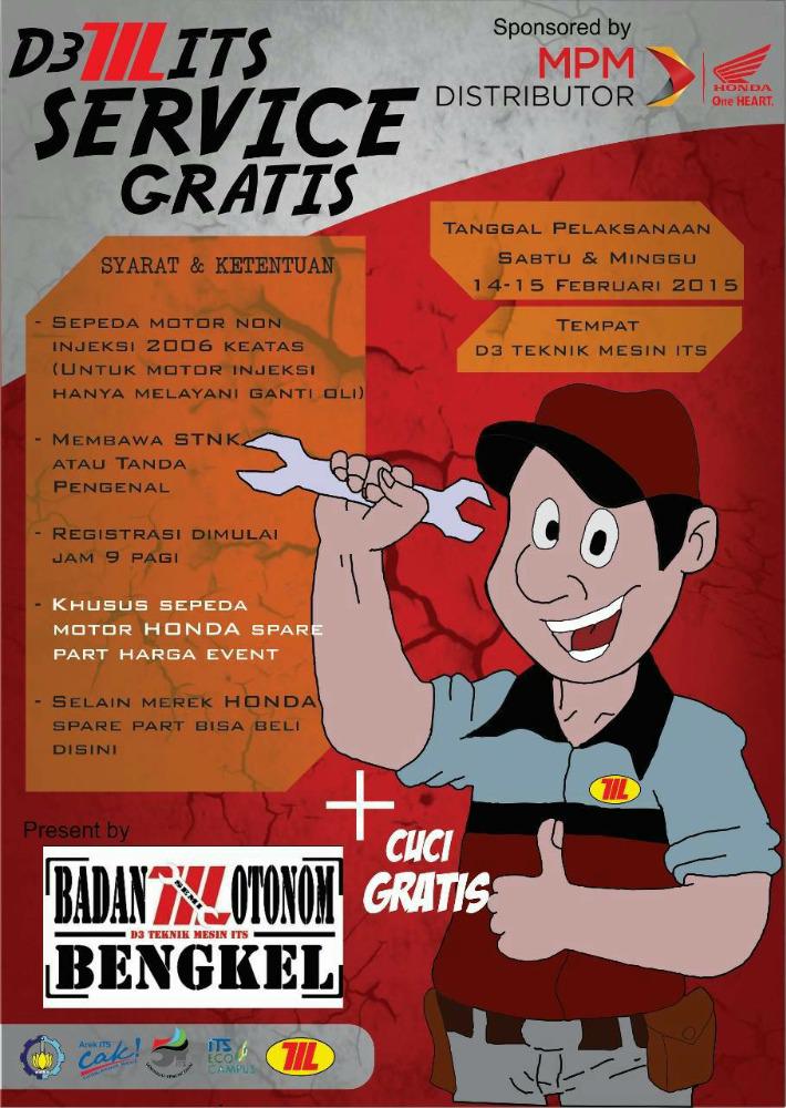 hmdmits's tweet photo. Valentine bingung kemana? Servis gratis aja di bengkel D3 Teknik Mesin ITS :) #servisgratis #HMDM1415 #ITS_Surabaya http://t.co/iydrJeIUGU