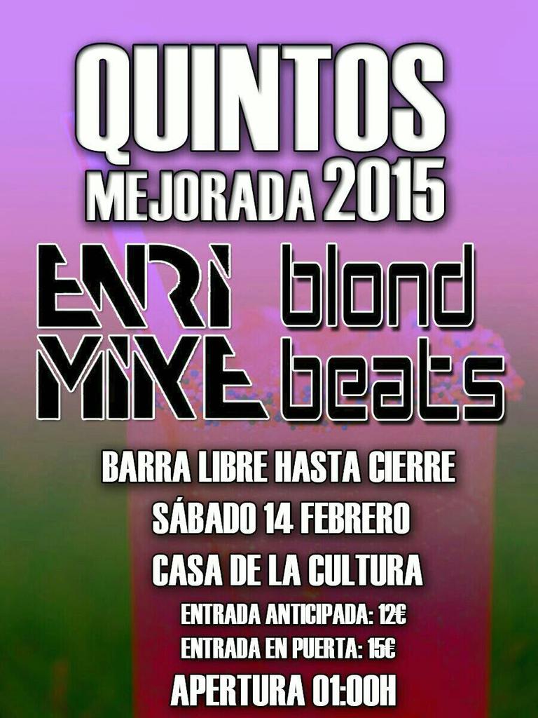 El día 14 estaré en <a href="/QUINTOSMEJORADA/">QUINTOS'16MEJORADA</a> !