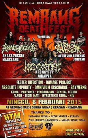Ramaikan gaes \m/ Rembang Death Fest #1 at Gd.KUD Kragan Rembang Jawa Tengah !! Yeah \m/