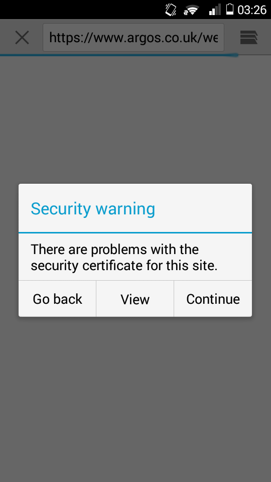 dilligafbl's tweet photo. @Argos_Online hi this keeps apearing on your website ? Is it safe to use your website ? http://t.co/nhWYS21LEc