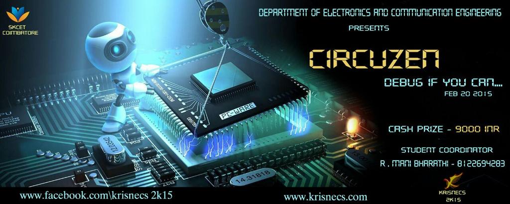 Debug the circuit world! Crash everything. CIRCUZEN at Krisnecs2k15.
#krisnecs2k15
#transceiveyourthoughts