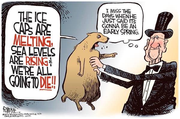 Only in America do we accept weather predictions from a rodent, but deny climate change evidence by scientists.