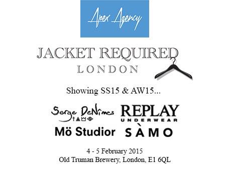 Apex_Agency's tweet photo. Come and see us at @JacketReqd this Wednesday and Thursday! #JacketRequired #ApexAgency http://t.co/vVbdw4Wl43
