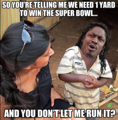 CauseWereGuys's tweet photo. Marshawn Lynch was like http://t.co/fY9iiFnHgL