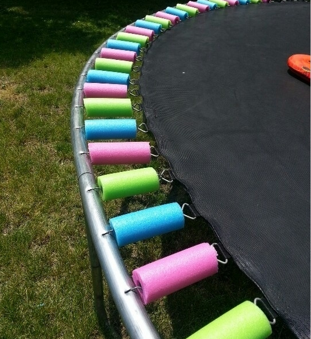 #DIYSunday Use pool toys to make your trampoline safer!