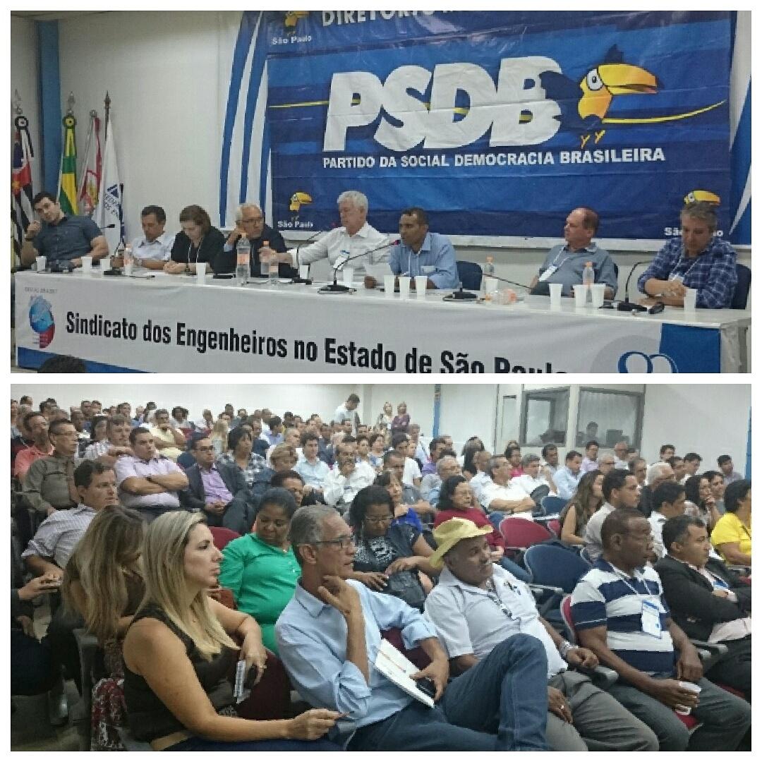 Vereadores <a href="/Gilson_Barreto_/">Gilson Barreto</a> <a href="/mariocovasneto/">Mario Covas</a> <a href="/EduardoTuma/">Eduardo Tuma</a> participam da Reunião do Diretório Municipal do PSDB.