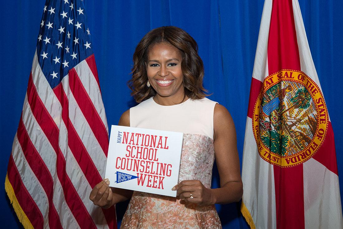ReachHigher's tweet photo. Happy National School Counseling Week from @FLOTUS &amp; @ReachHigher! #SCOY15 was a blast, too http://t.co/JfGZ2XSXh1 http://t.co/1etvXCey0q