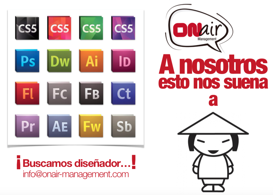 OnAirManagement's tweet image. A nosotros... en Mandarín. #diseñadorgráfico #murciaoelmundo #niñooniña #muymuymuycreativo