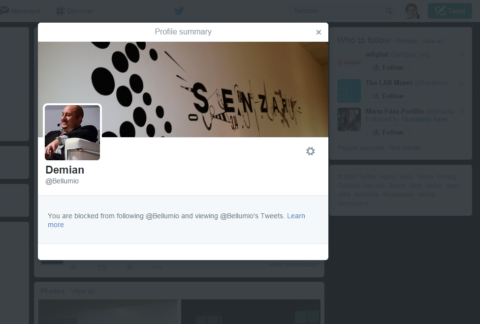Is it usual in #miamitech to block partners in Twitter when they´re demanding the payment of their bills? <a href="/bellumio/">Demian / bellumio.eth</a>