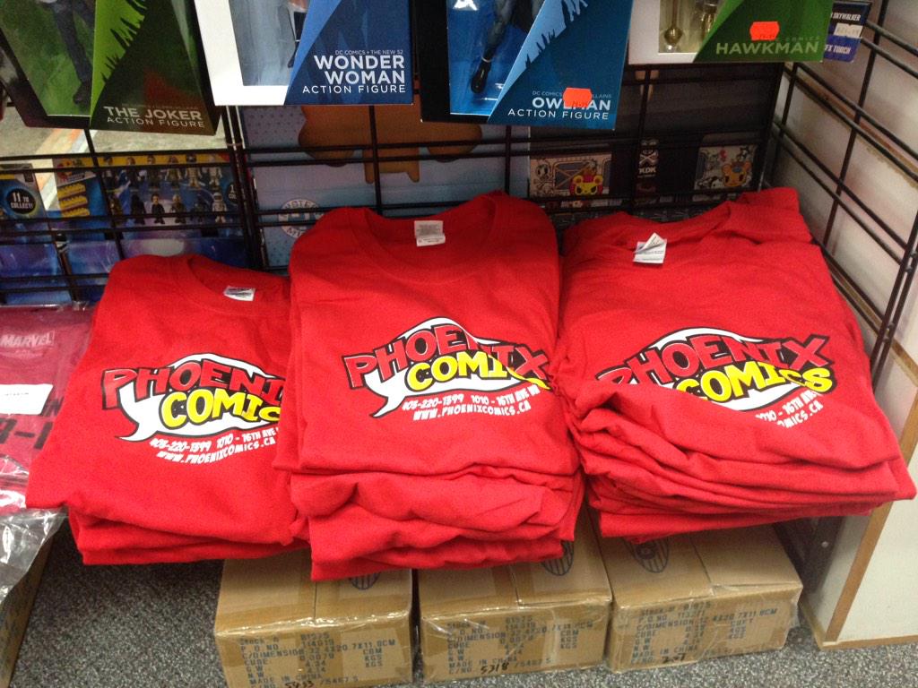 Check it! You can now buy Phoenix Comics t shirts. Only $11.95.