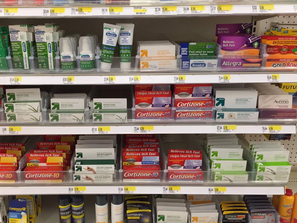 HeetPatelTGT's tweet photo. Its raining OTCs at 2141! #OtcInStock #MoneyAisle #IcyHot #ItchRelief @jeffkrug12 @vickiberth @JeminAmin @LilesLaura http://t.co/dDLSFiM5vd