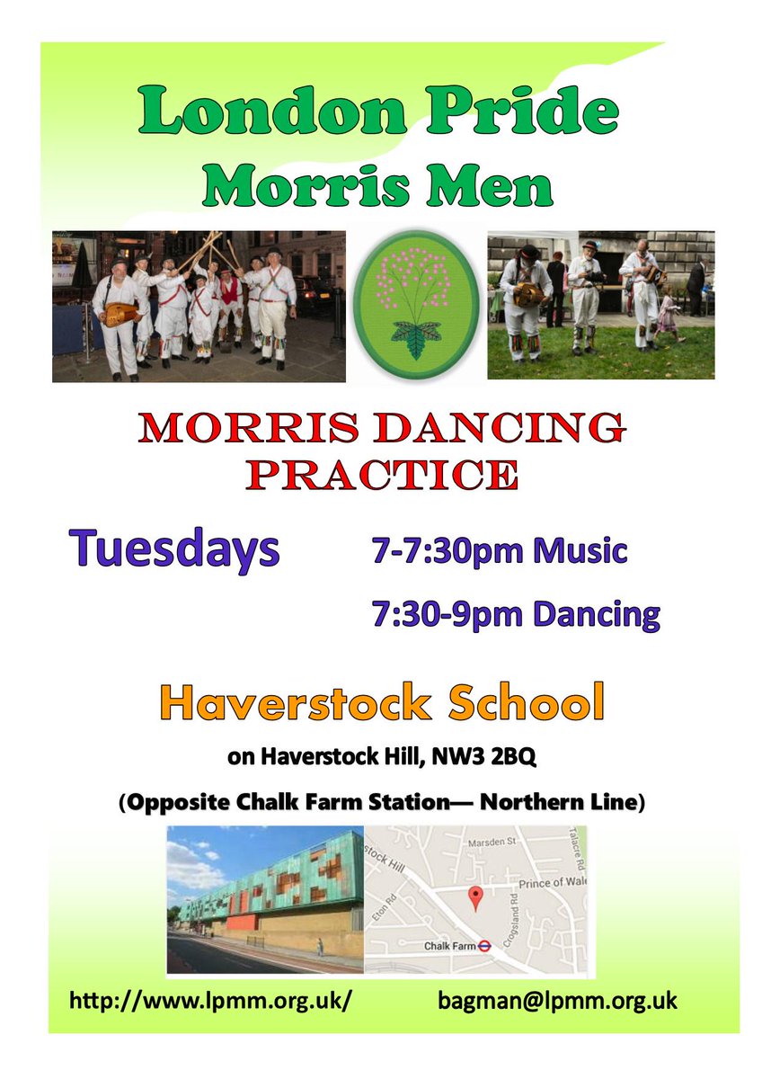 LondonPrideMM's tweet photo. London Pride MM Practice is tomorrow @ Haverstock School 7-9pm Everyone is Welcome :-) #London #MorrisDancing http://t.co/bDeQqp9iX6
