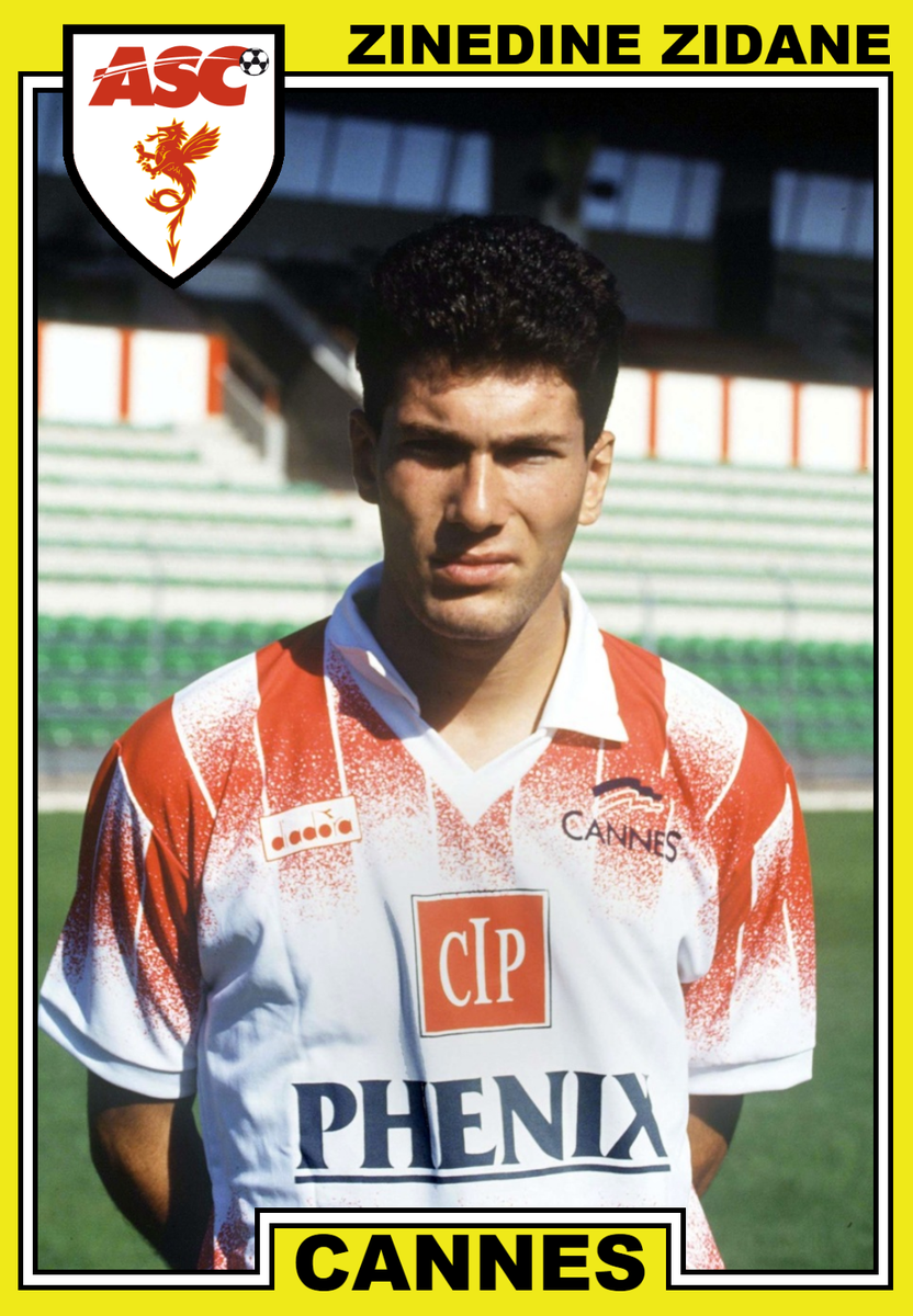 YAZID ZINEDINE ZIDANE RC ROOKIE CARD AS CANNES ONZE MONDIAL