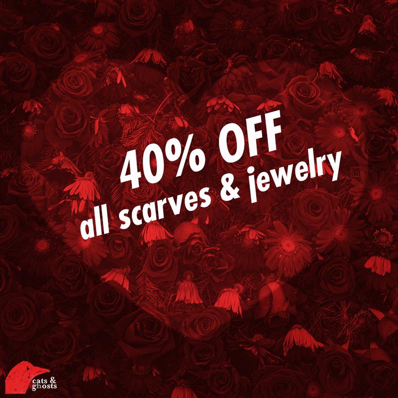 catsandghosts's tweet photo. In the mood for #love? Get 40% off all our #cashmere #scarves and #silver jewelry with coupon code "love2015" ! http://t.co/eTE98Zr6Tw