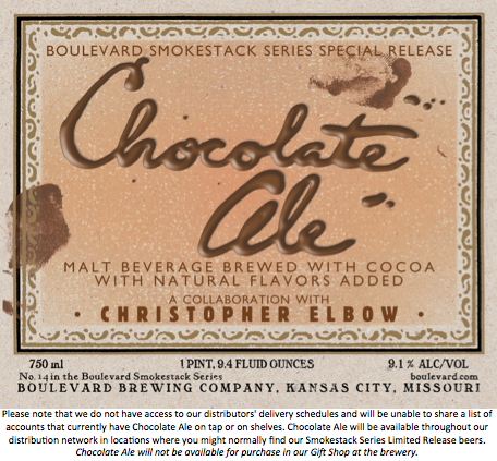 Boulevard_Beer's tweet photo. Chocolate Ale drops in the KC area beginning today! @TheFastPitch has the details: http://t.co/NdfZijw1GG http://t.co/Dek9jMCvQ2