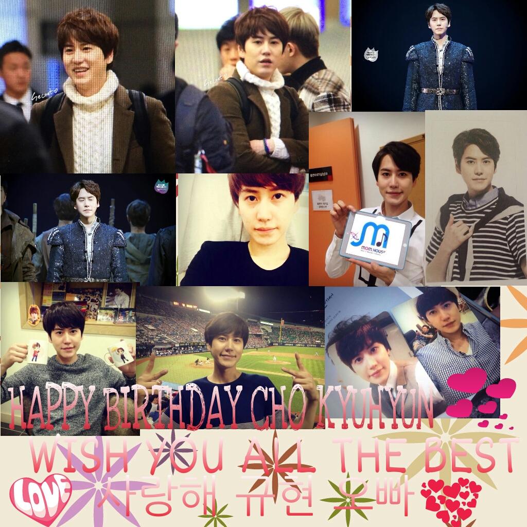 Happy birthday Cho Kyuhyun Wish you all the best my biased:*             