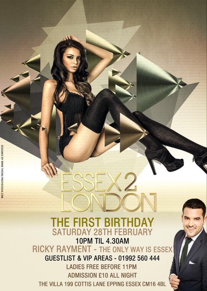 DavidMoyesWHU's tweet photo. @FUNKABOUTEVENTS RICKY RAYMENT •TOWIE• SAT 28TH FEB @VillaEpping CALL 01992 560 444 FOR VIP http://t.co/Sa9cw3pXrp